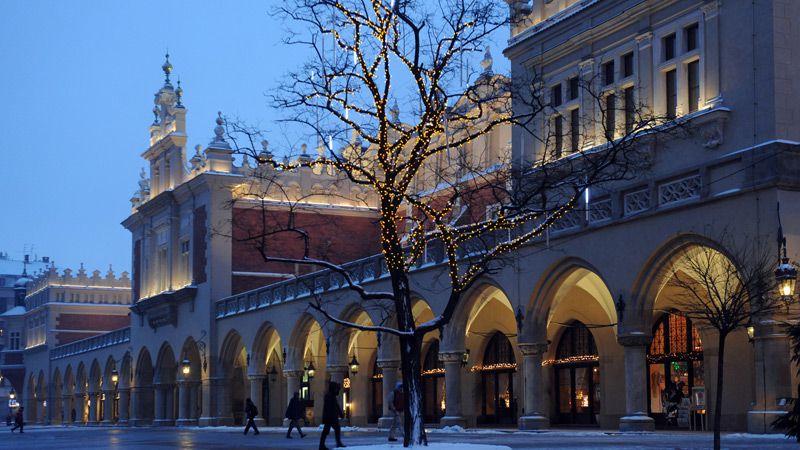 En bild som visar en julmarknader i kraków, europa | Jörns Resor