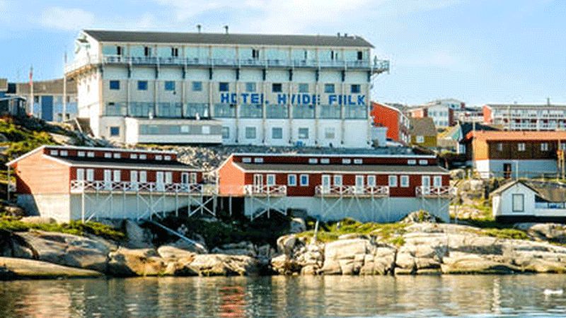 Utsida Hotel Hvide Falk