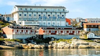 Utsida Hotel Hvide Falk